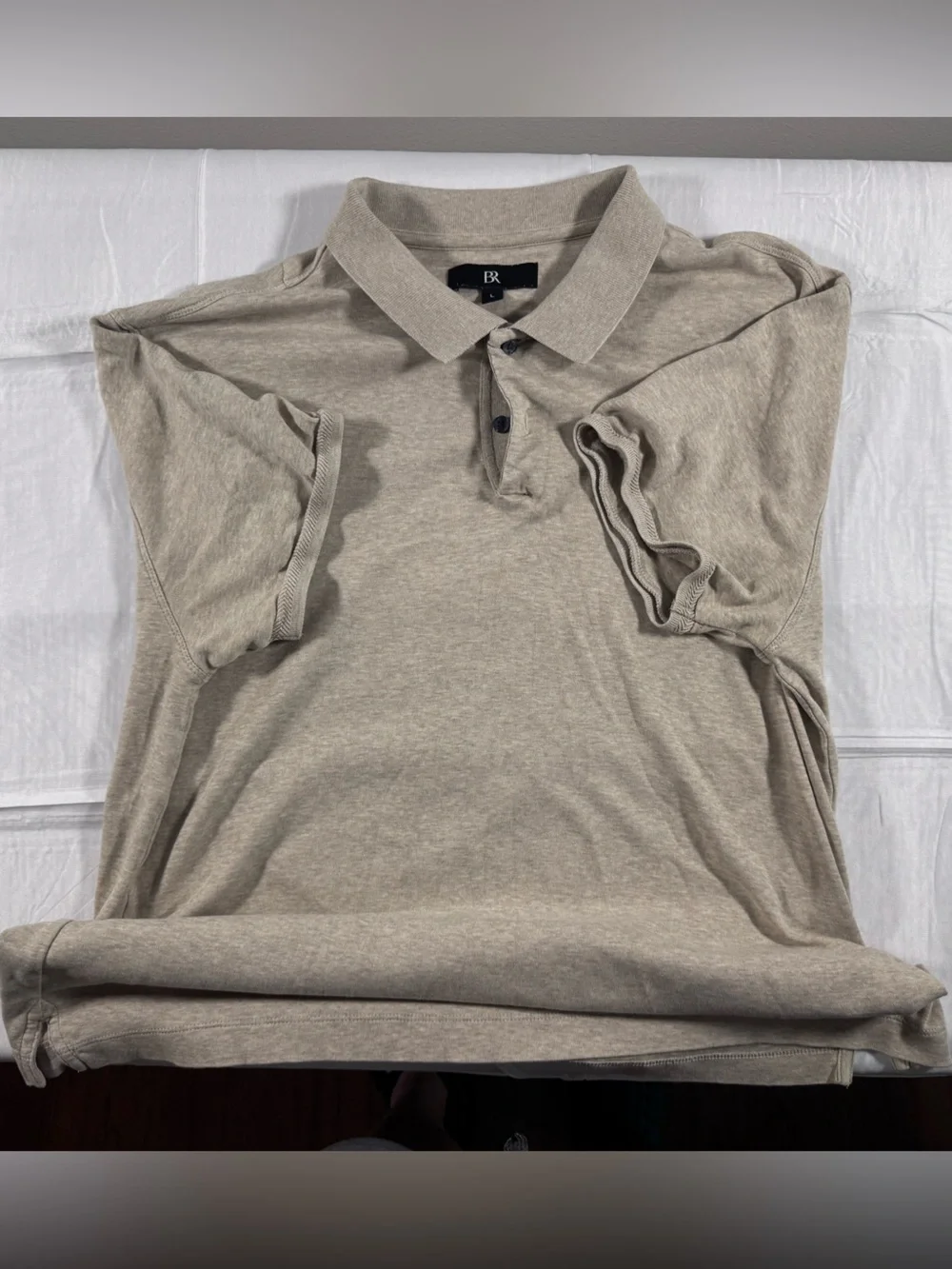 Banana Republic Mainline Men’s Polo Trio — Navy, Gray, Sand